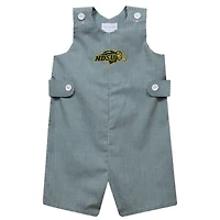 Infant Vive La Fete Green NDSU Bison Gingham Jon Jon Romper