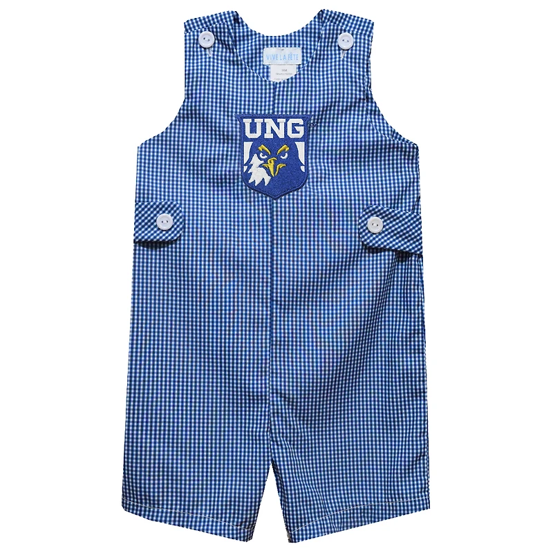 Infant Vive La Fete Blue North Georgia Nighthawks Gingham Jon Jon Romper