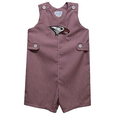 Infant Vive La Fete Maroon North Carolina Central Eagles Gingham Jon Jon Romper