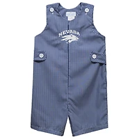 Infant Vive La Fete Navy Nevada Wolf Pack Gingham Jon Jon Romper