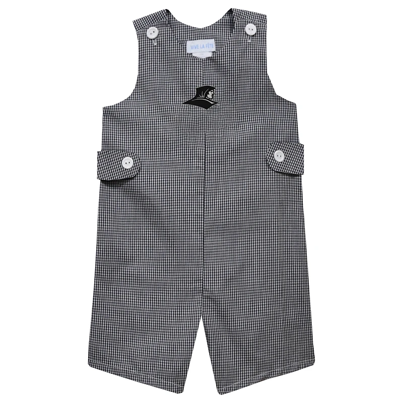 Infant Vive La Fete Black Providence Friars Gingham Jon Romper