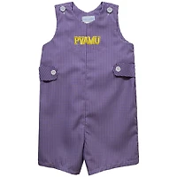 Infant Vive La Fete Purple Prairie View A&M Panthers Gingham Jon Jon Romper