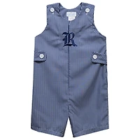 Infant Vive La Fete Navy Rice Owls Gingham Jon Jon Romper