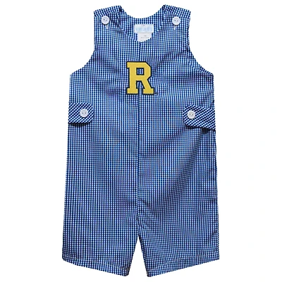 Infant Vive La Fete Blue Rochester Yellow Jackets Gingham Jon Jon Romper