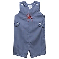 Infant Vive La Fete Blue Richmond Spiders Gingham Jon Jon Romper
