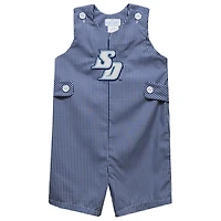Infant Vive La Fete Navy San Diego Toreros Gingham Jon Jon Romper