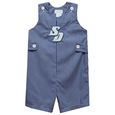 Infant Vive La Fete Navy San Diego Toreros Gingham Jon Jon Romper