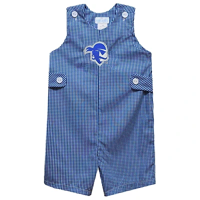 Infant Vive La Fete Blue Seton Hall Pirates Gingham Jon Jon Romper