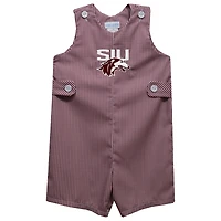 Infant Vive La Fete Maroon Southern Illinois Salukis Gingham Jon Jon Romper