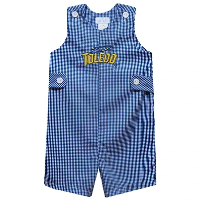 Infant Vive La Fete Blue Toledo Rockets Gingham Jon Jon Romper