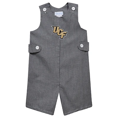 Infant Vive La Fete Black UCF Knights Gingham Jon Jon Romper