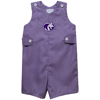 Infant Vive La Fete Purple North Alabama Lions Gingham Jon Jon Romper