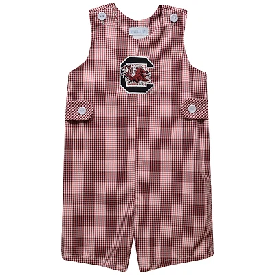 Infant Vive La Fete Garnet South Carolina Gamecocks Gingham Jon Jon Romper