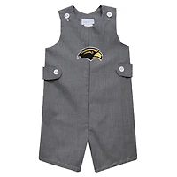 Infant Vive La Fete Black Southern Miss Golden Eagles Gingham Jon Jon Romper