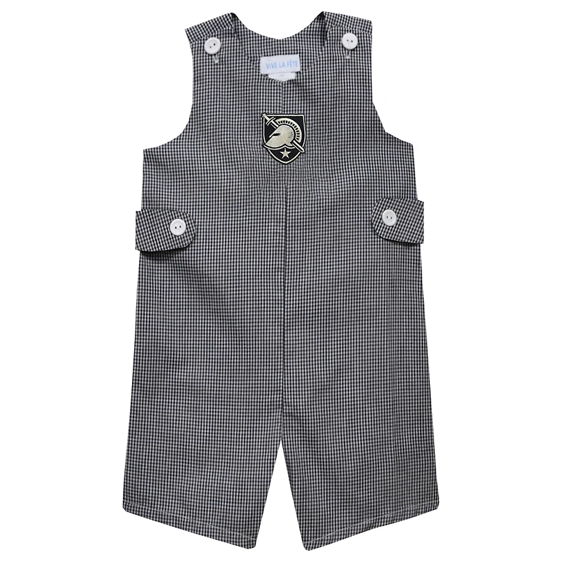 Toddler Vive La Fete Black Army Black Knights Gingham Jon Jon Romper