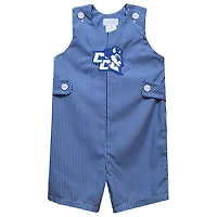 Toddler Vive La Fete Royal Central Connecticut State Blue Devils Gingham Jon Jon Romper