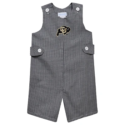 Toddler Vive La Fete Black Colorado Buffaloes Gingham Jon Jon Romper