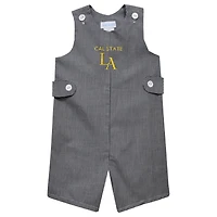 Toddler Vive La Fete Black Cal State L.A. Golden Eagles Gingham Jon Jon Romper