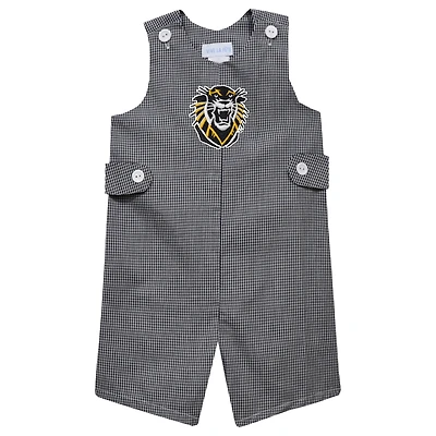 Toddler Vive La Fete Black Fort Hays State Tigers Gingham Jon Jon Romper