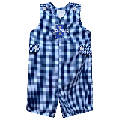 Toddler Vive La Fete Royal Indiana State Sycamores Gingham Jon Jon Romper