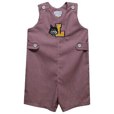 Toddler Vive La Fete Maroon Loyola Chicago Ramblers Gingham Jon Jon Romper