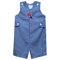 Toddler Vive La Fete Royal Louisiana Tech Bulldogs Gingham Jon Jon Romper