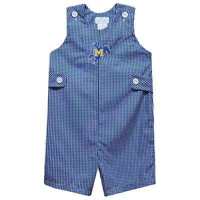 Toddler Vive La Fete Royal McNeese State Cowboys Gingham Jon Jon Romper
