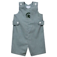 Toddler Vive La Fete Green Michigan State Spartans Gingham Jon Jon Romper