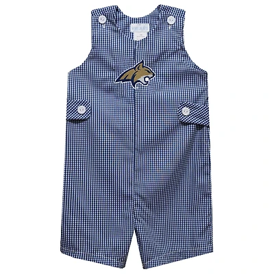 Toddler Vive La Fete Navy Montana State Bobcats Gingham Jon Jon Romper