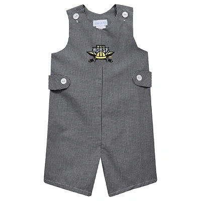 Toddler Vive La Fete Black Northern Kentucky University Norse Gingham Jon Jon Romper