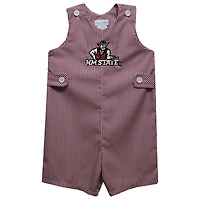 Toddler Vive La Fete Crimson New Mexico State Aggies Gingham Jon Jon Romper