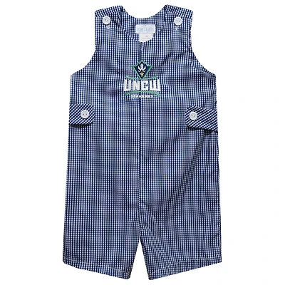 Toddler Vive La Fete Navy UNC Wilmington Seahawks Gingham Jon Jon Romper