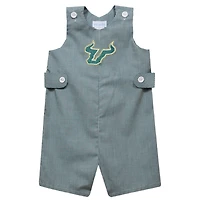 Toddler Vive La Fete Green South Florida Bulls Gingham Jon Jon Romper