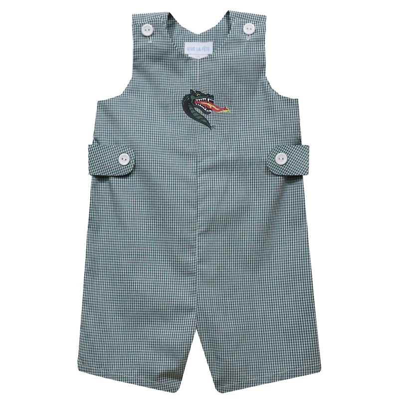 Toddler Vive La Fete Green UAB Blazers Gingham Jon Jon Romper