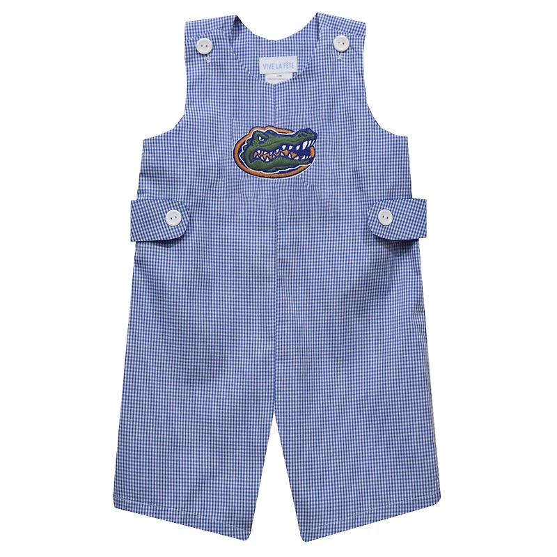 Toddler Vive La Fete Royal Florida Gators Gingham Jon Jon Romper