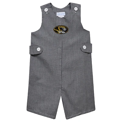Toddler Vive La Fete Black Missouri Tigers Gingham Jon Jon Romper