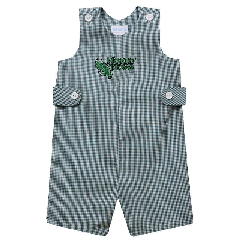 Toddler Vive La Fete Kelly Green North Texas Mean Green Gingham Jon Jon Romper