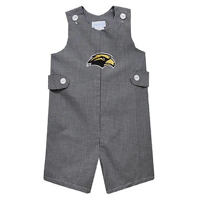 Toddler Vive La Fete Black Southern Miss Golden Eagles Gingham Jon Jon Romper