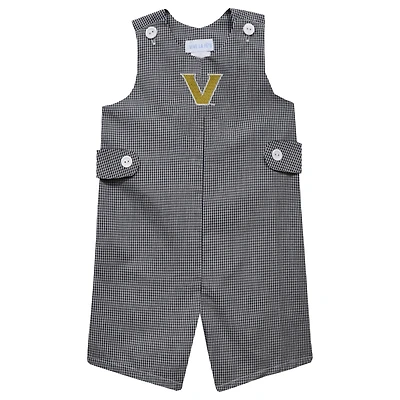 Toddler Vive La Fete Black Vanderbilt Commodores Gingham Jon Jon Romper