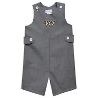 Toddler Vive La Fete Black VCU Rams Gingham Jon Jon Romper