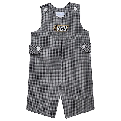 Toddler Vive La Fete Black VCU Rams Gingham Jon Jon Romper