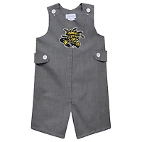 Toddler Vive La Fete Black Wichita State Shockers Gingham Jon Jon Romper