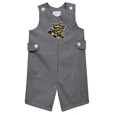Toddler Vive La Fete Black Wichita State Shockers Gingham Jon Jon Romper