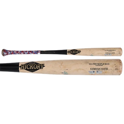 Ke'Bryan Hayes Pittsburgh Pirates Game-Used Tan/Black Old Hickory Broken Bat vs. St. Louis Cardinals on April 7, 2025