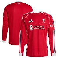 Men's adidas  Red Liverpool 2025/26 Home Replica Long Sleeve Jersey