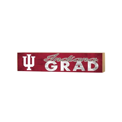 Indiana Hoosiers 3" x 13" Grad Block Sign