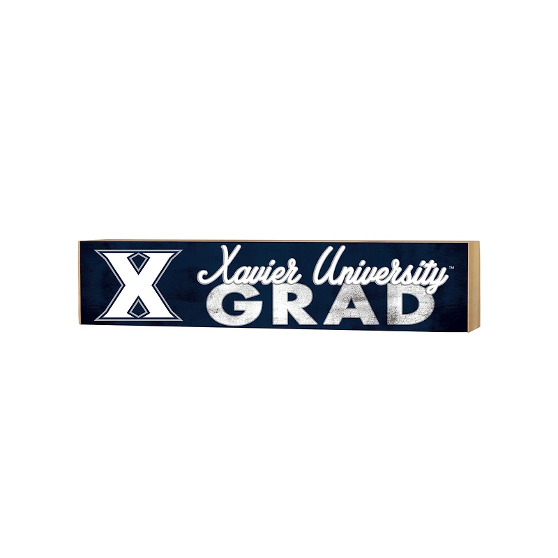 Xavier Musketeers 3" x 13" Grad Block Sign