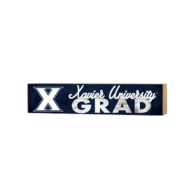 Xavier Musketeers 3" x 13" Grad Block Sign
