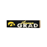 Iowa Hawkeyes 3" x 13" Grad Block Sign