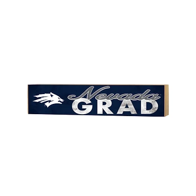 Nevada Wolf Pack 3" x 13" Grad Block Sign